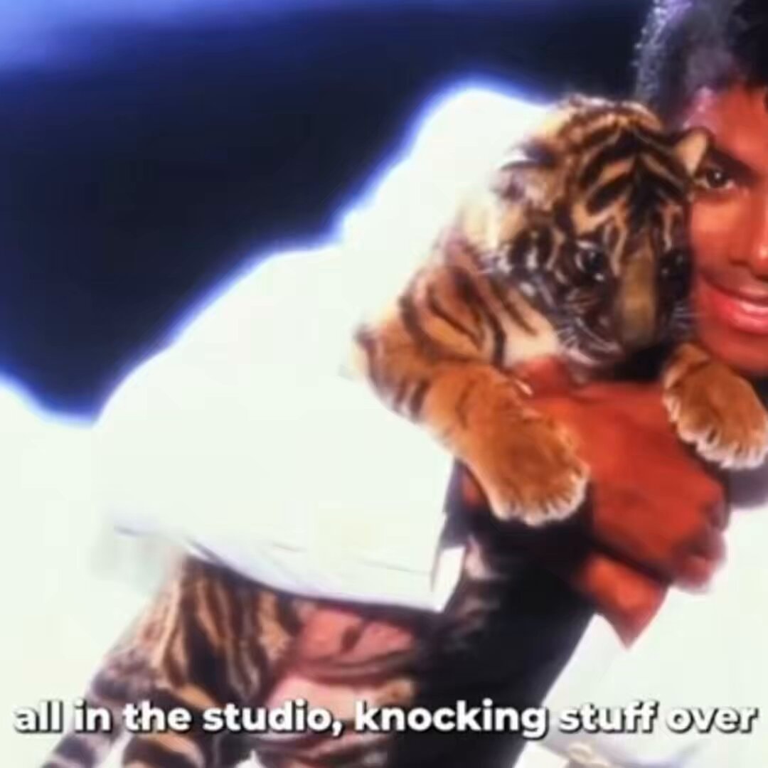 Michael Jackson with tiger cub Little William