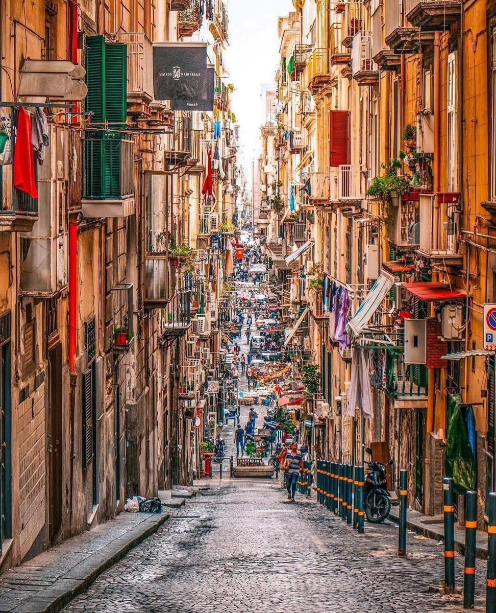 Naples Italy street scene