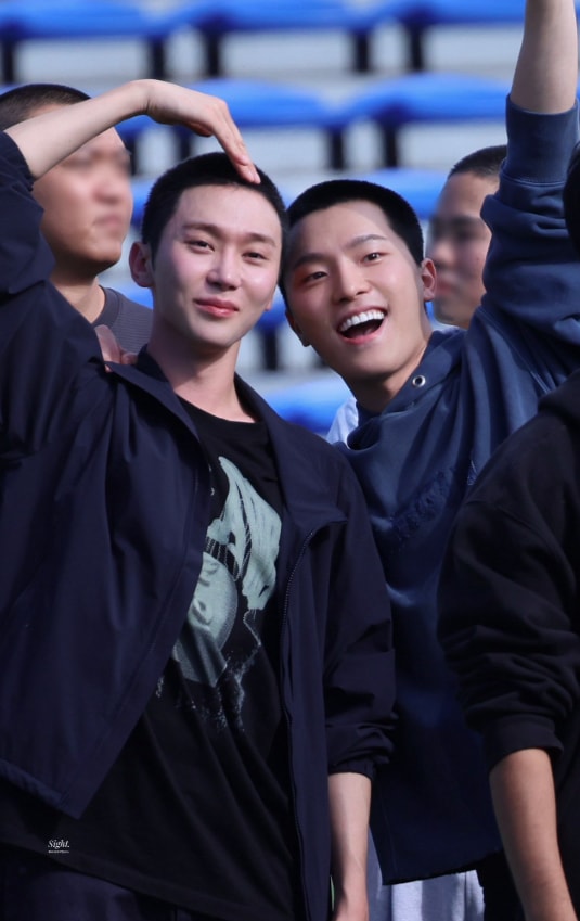 Seungkwan and Dino military enlistment (photo 1 of 2)