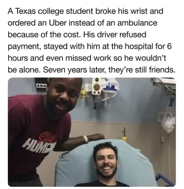 two men hospital reunion