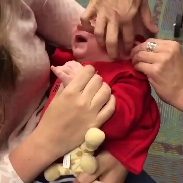 Deaf baby hears I love you