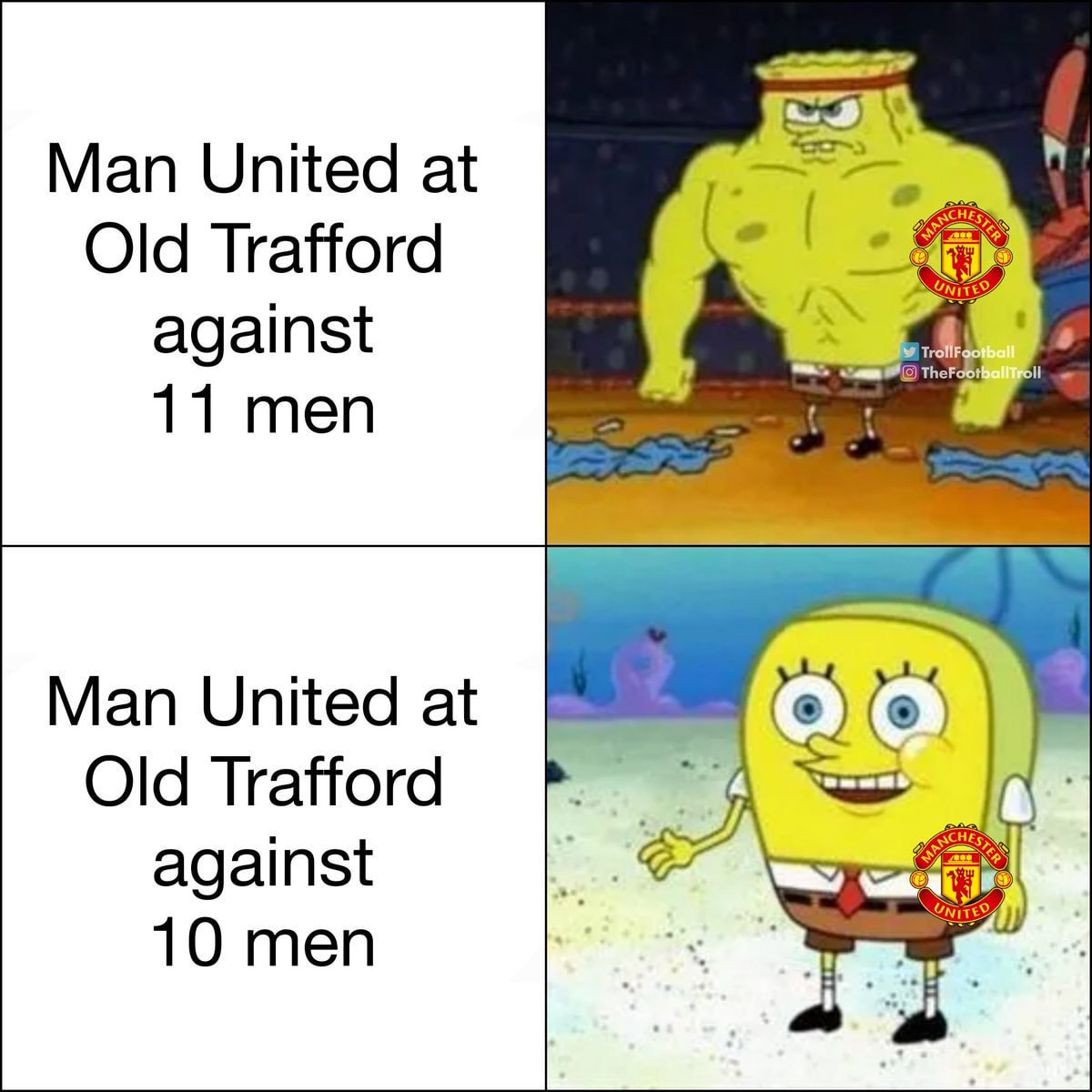 Spongebob meme team reaction