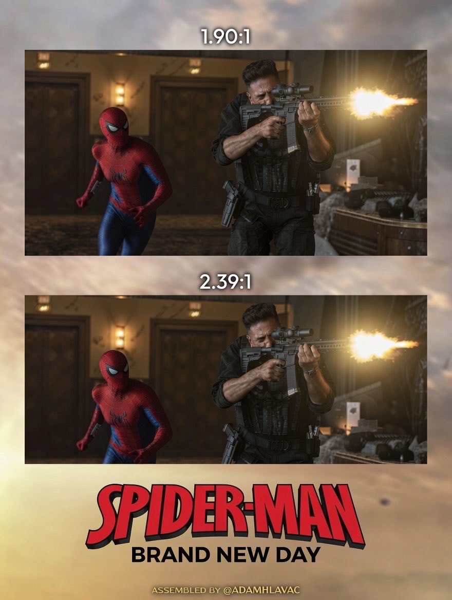 Spider-Man Brand New Day aspect ratio comparison (photo 2 of 2)