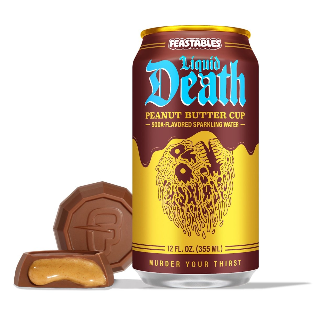 Liquid Death Feastables peanut butter cup sparkling water (photo 2 of 2)