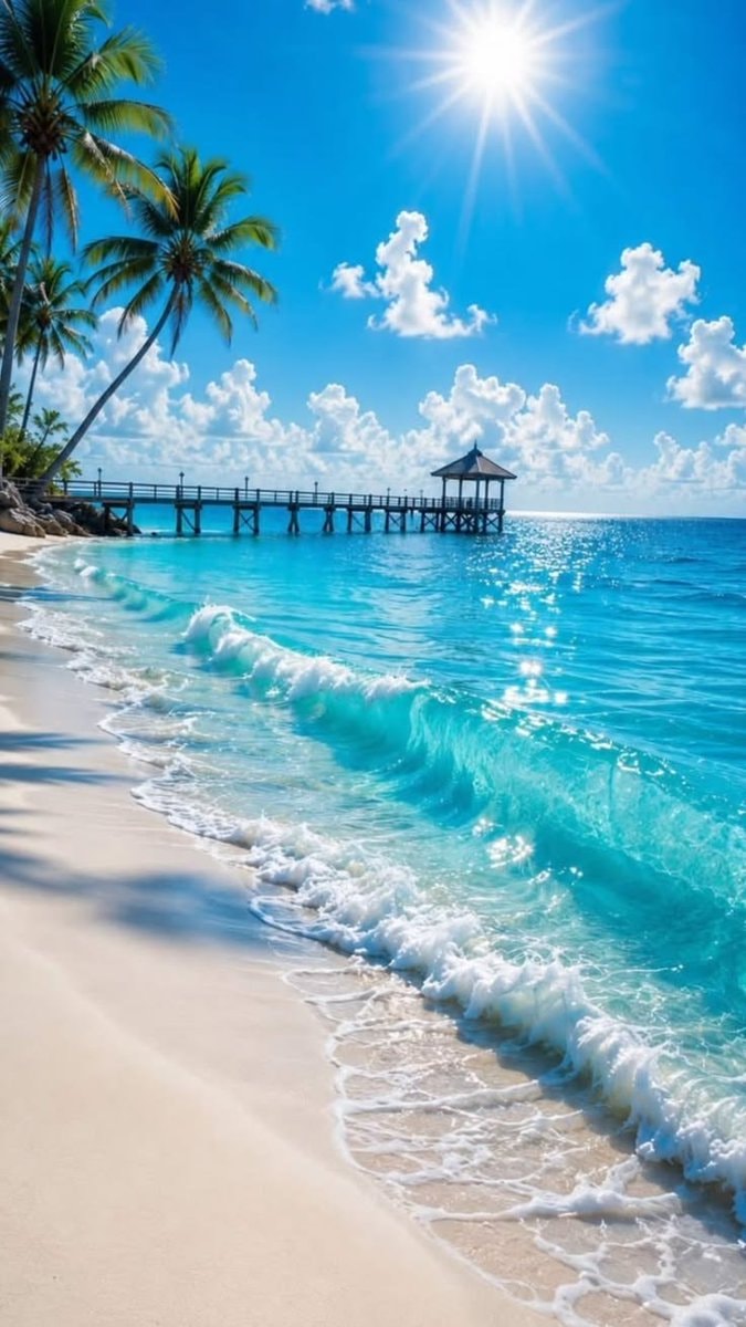 Maldives beach morning