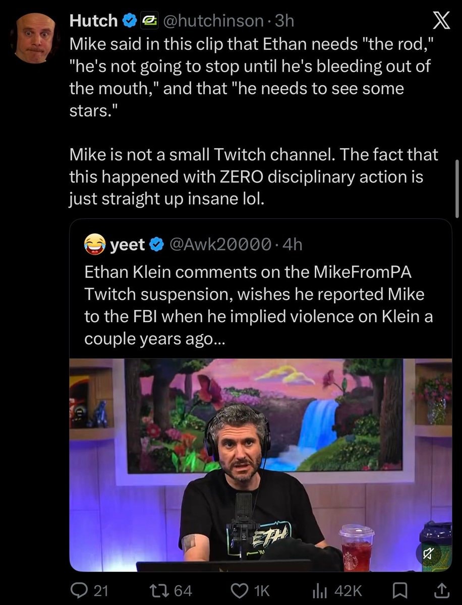 Hutch calls out MikeFromPA and Twitch