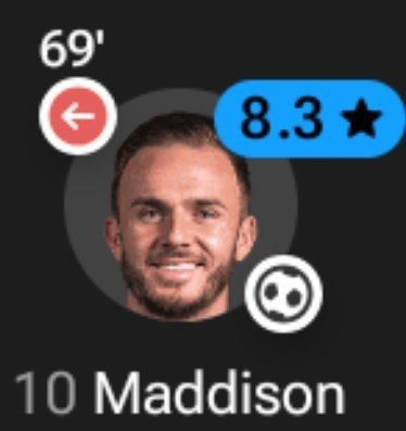 Midfielder comparison portrait rating