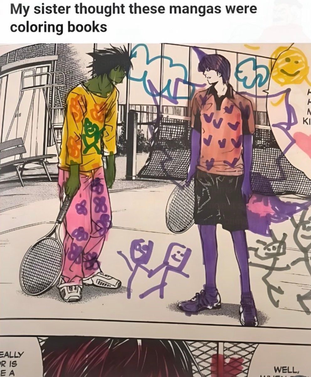 manga coloring book mix up