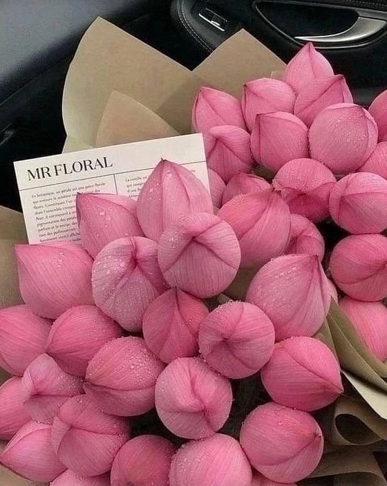Lotus flowers in basket (photo 2 of 4)