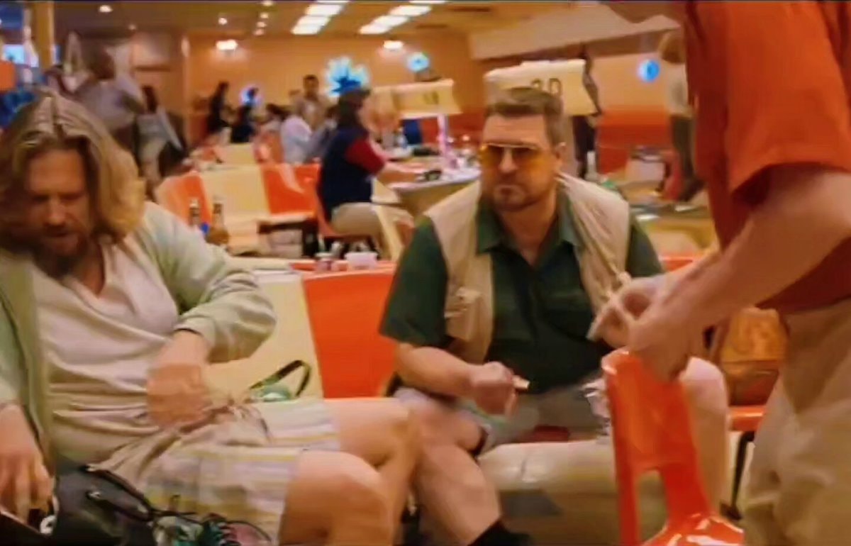 Walter bowling alley comedy scene