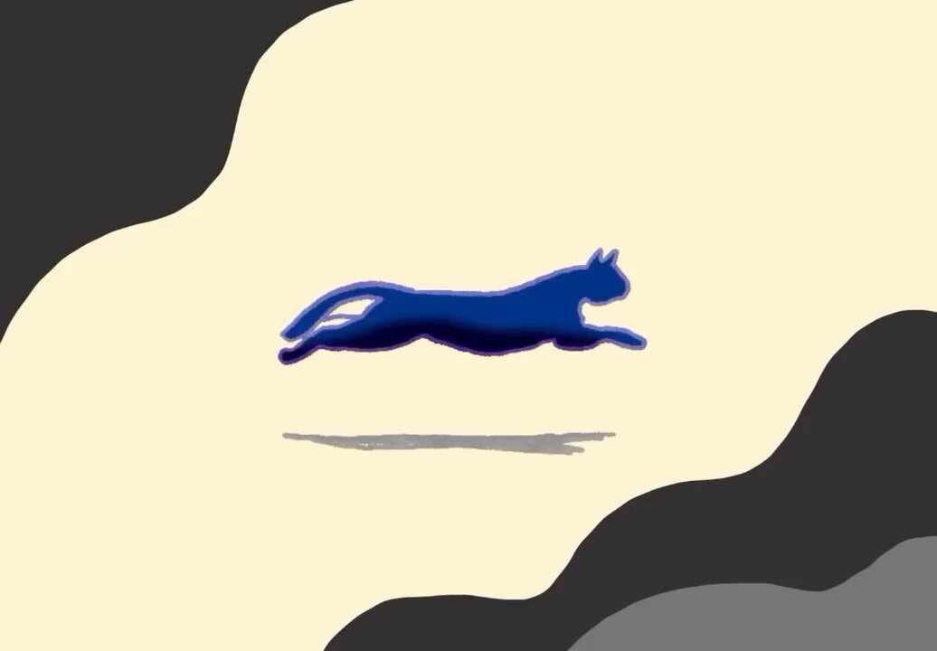 blue cat silhouette