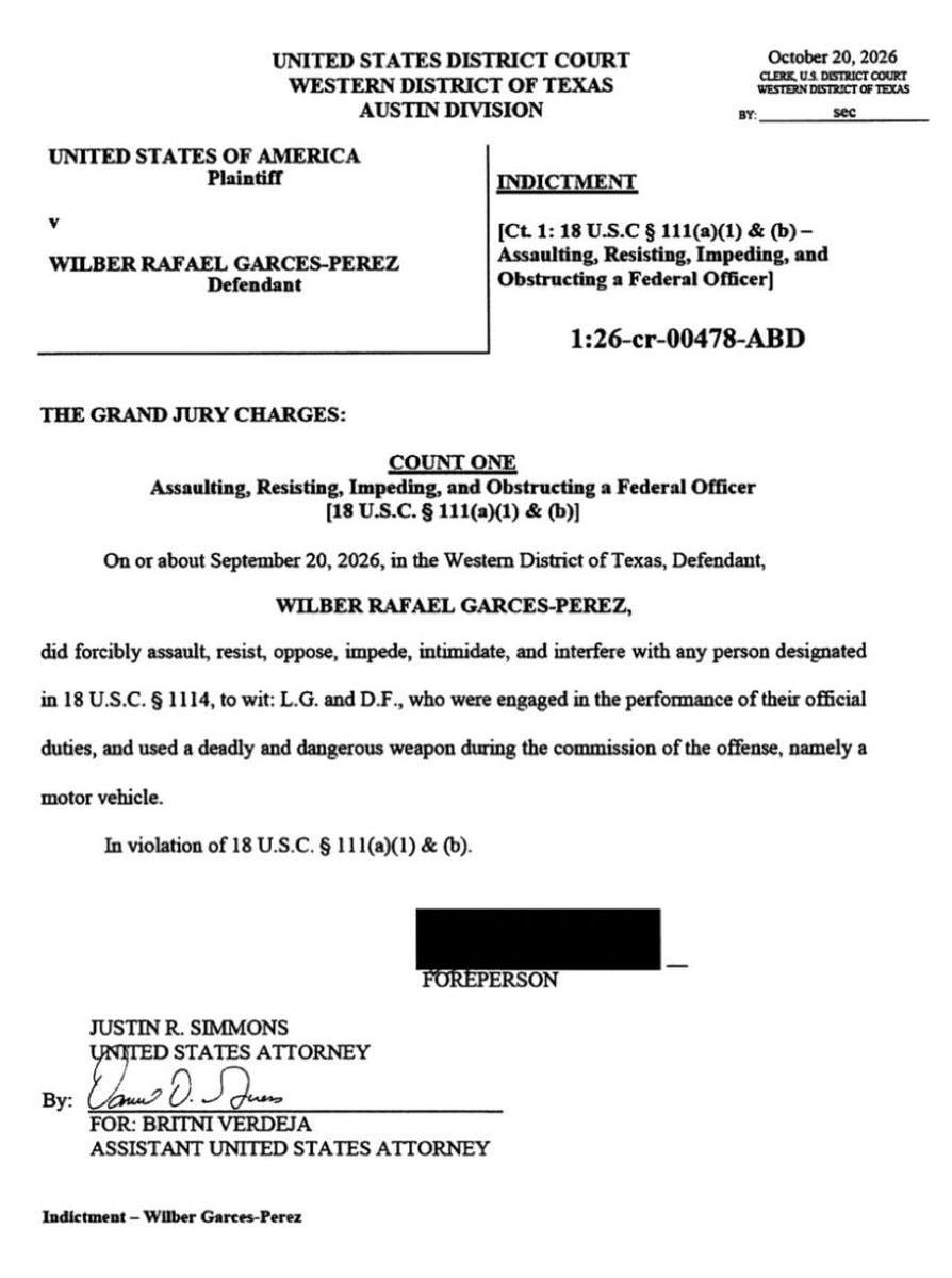 Wilber Rafael Garces Perez federal indictment