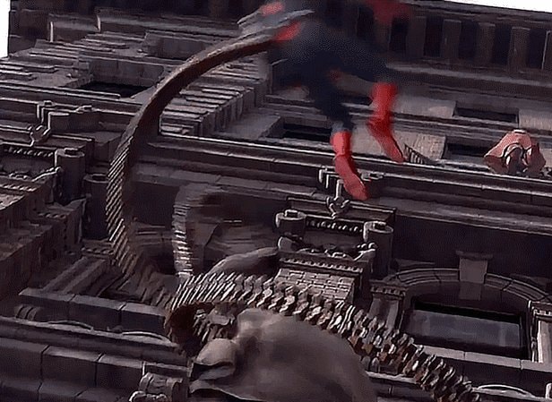 Spider-Man cinematic swing action