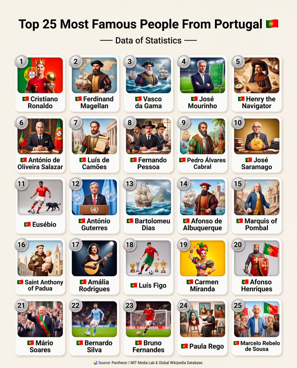 Top 25 Most Famous People From Portugal