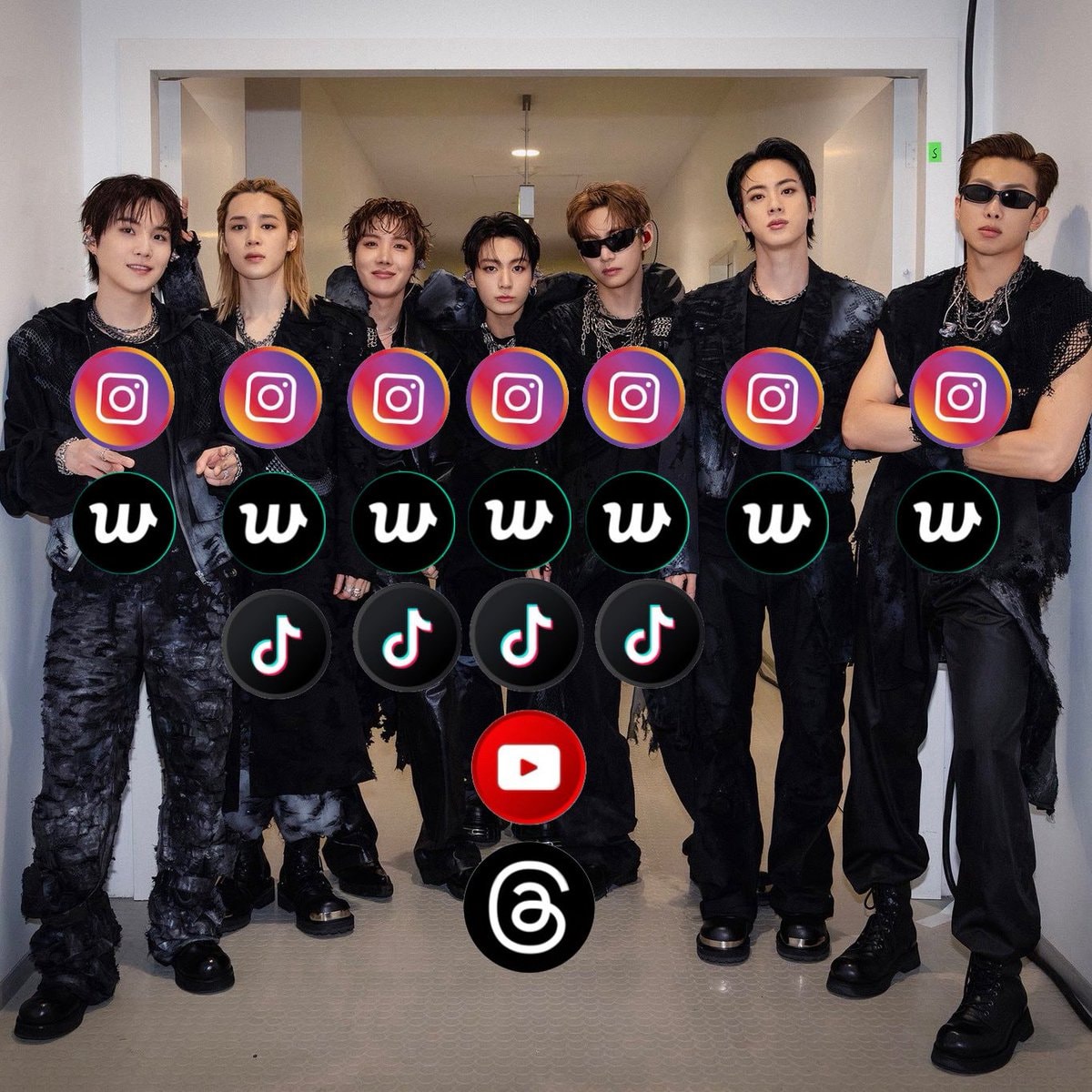 BTS members social media status
