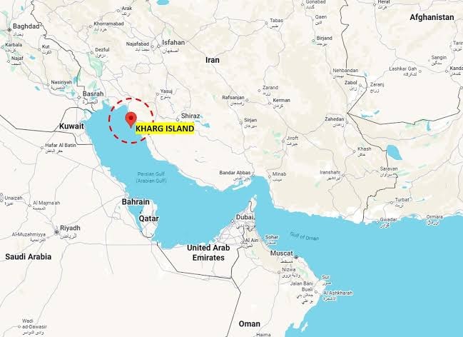Explosions near Kharg Island anchorage
