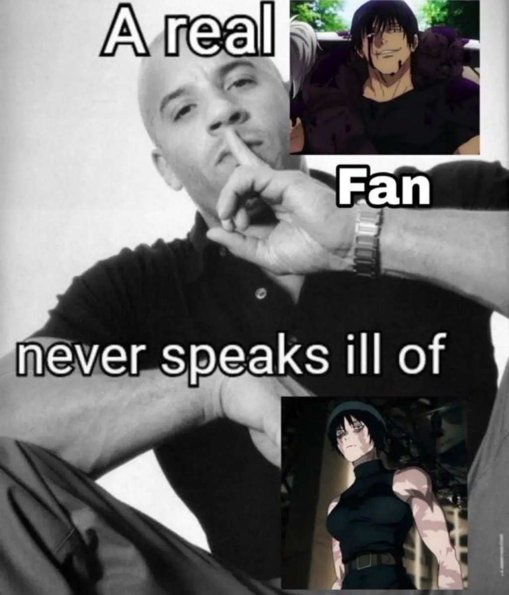 Vin Diesel anime fan meme