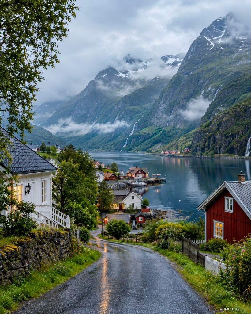 Lofoten Norway rainy day Lofoten Norway rainy day