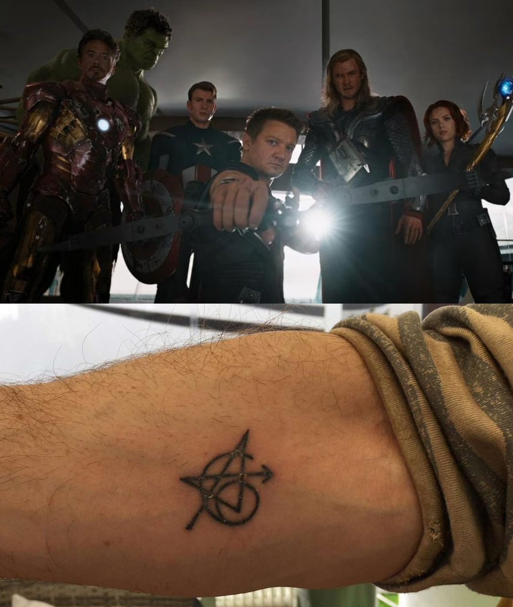 Chris Evans Scarlett Johansson OG Avengers tattoo (photo 2 of 2)