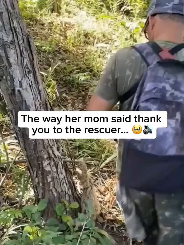 Mom thanks rescuer