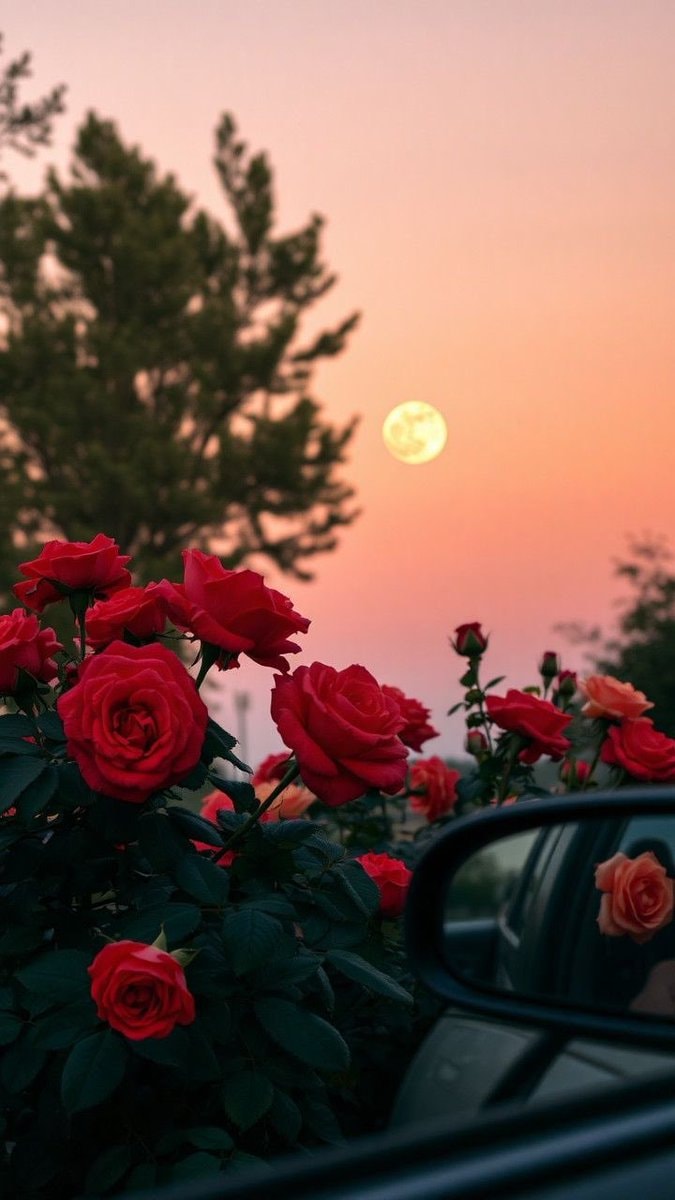 Roses and crescent moon (photo 2 of 2)