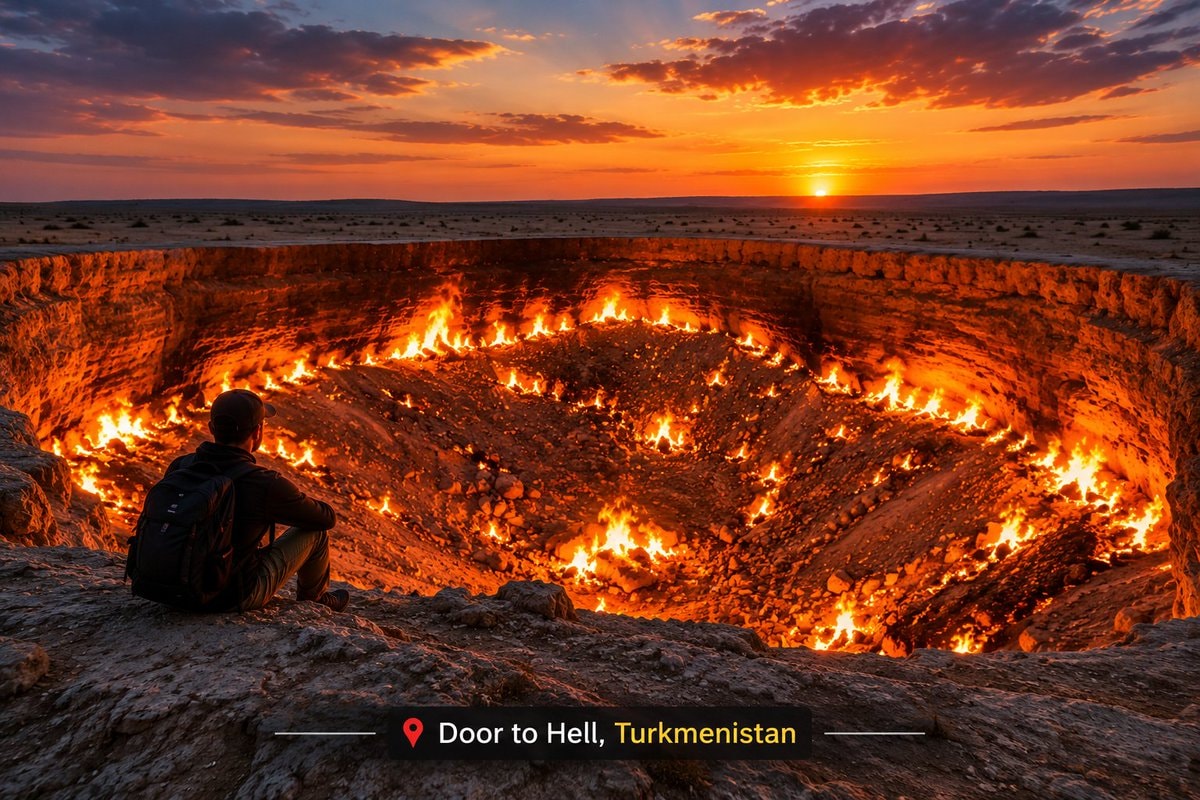 Darvaza Gas Crater Door to Hell