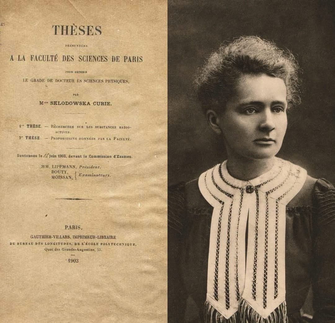 Marie Curie 1903 doctorate