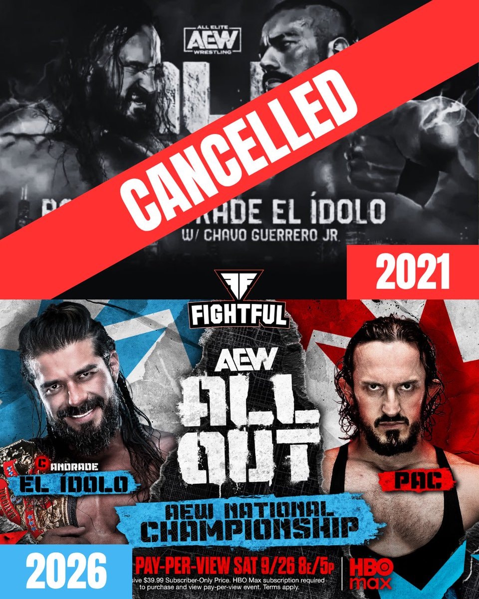 Andrade vs PAC All Out history Andrade vs PAC All Out history