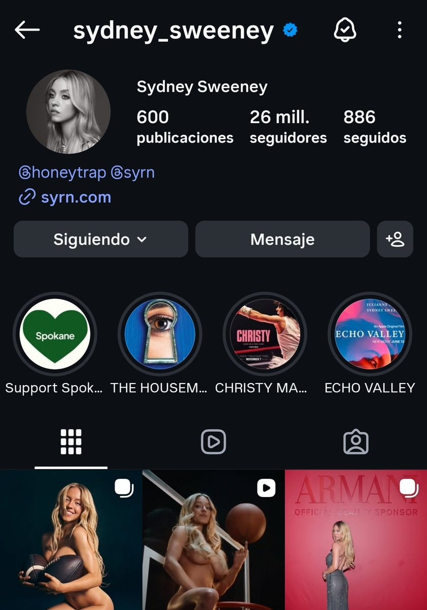 Sydney Sweeney Instagram milestone (photo 2 of 2)
