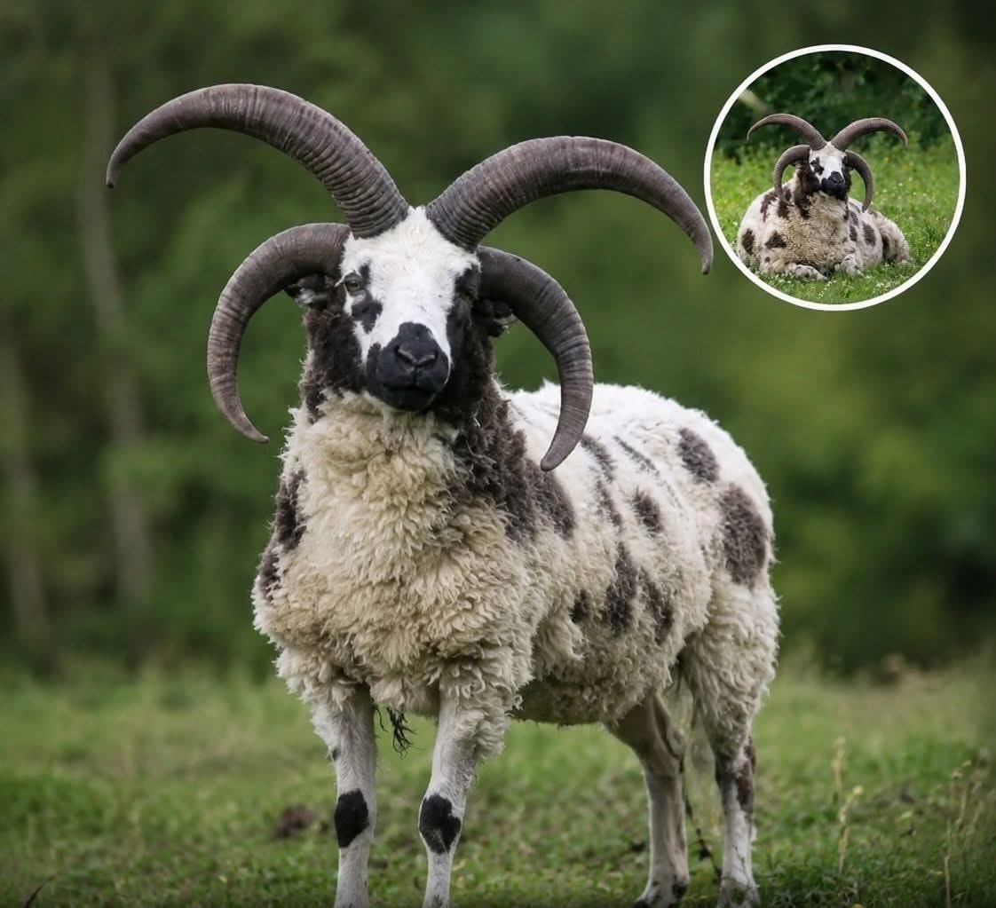 Viking Sheep with impressive horns (photo 2 of 2)