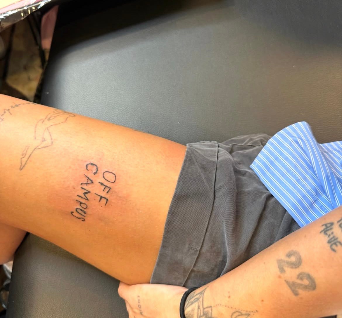 Off Campus cast watches G Flip get tattoo (photo 3 of 3)
