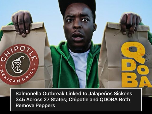 Salmonella outbreak jalapeños Chipotle Qdoba
