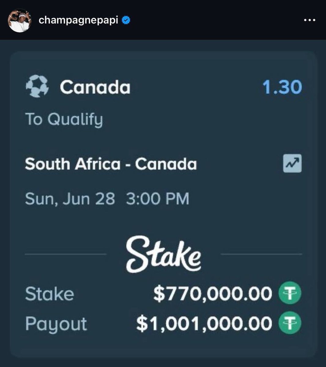 Drake curse broken Canada World Cup round of 16 (photo 2 of 2)