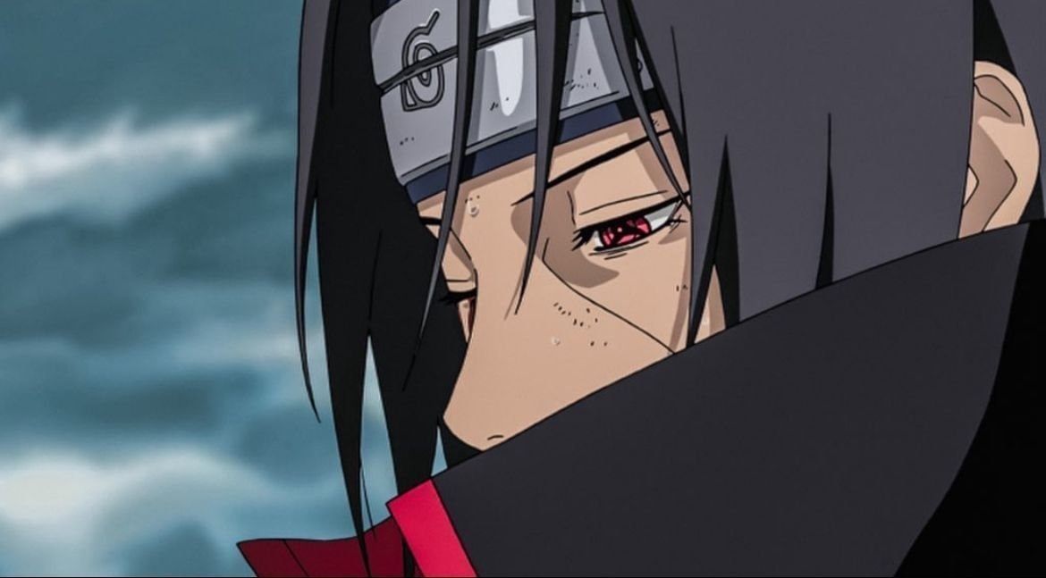 Itachi Uchiha looking somber