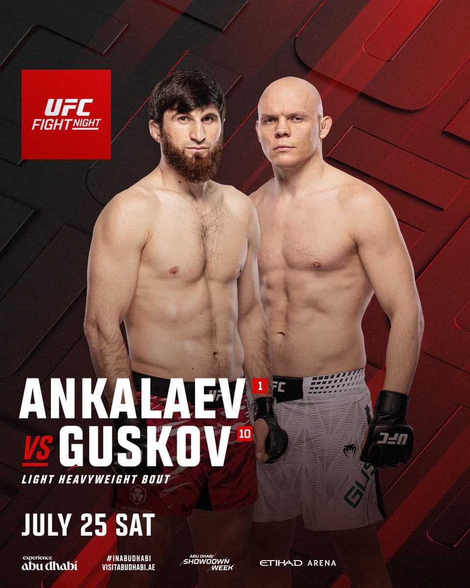 Ankalaev vs Guskov new UFC Abu Dhabi main event