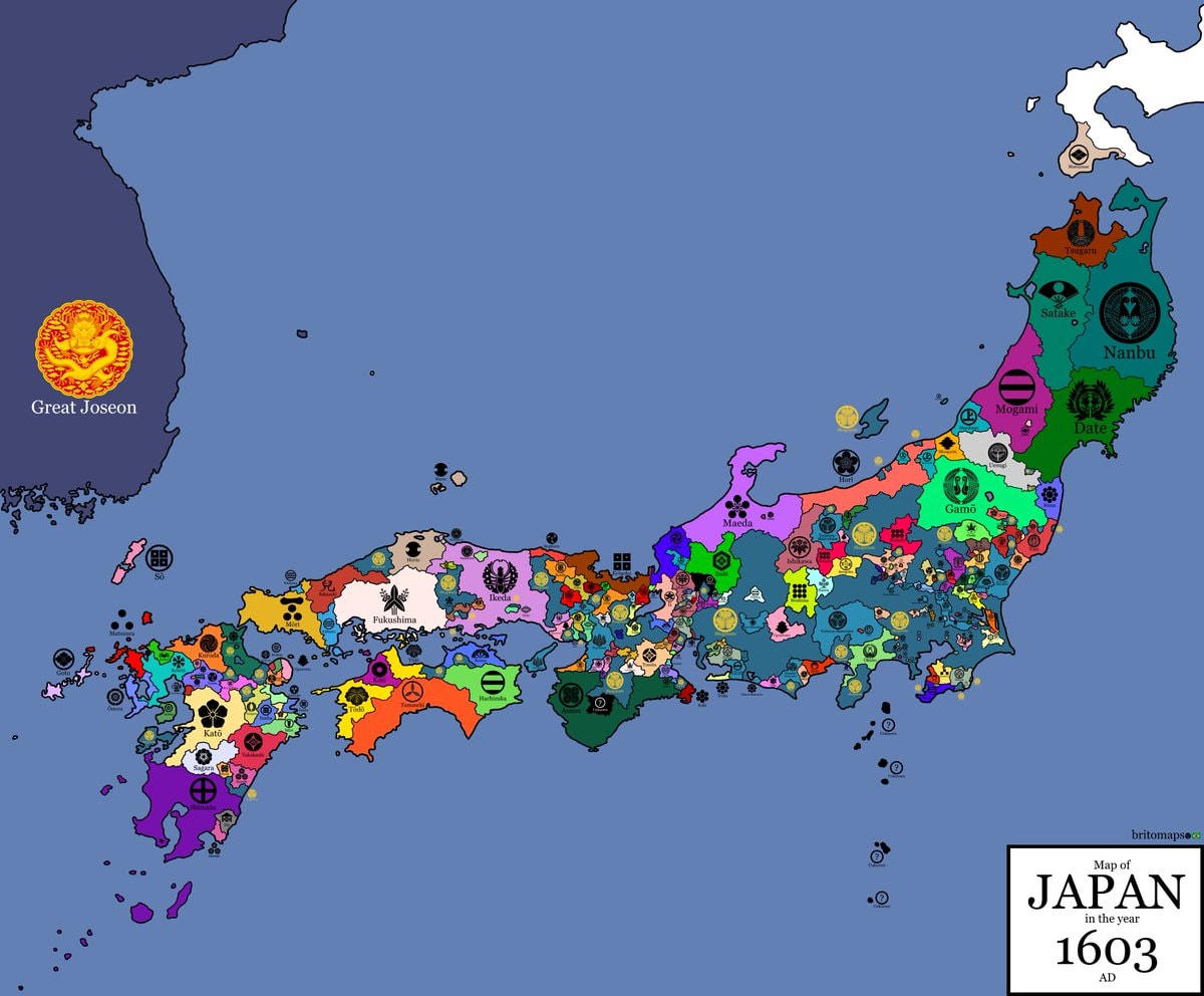 Japan 1603 map Japan 1603 map