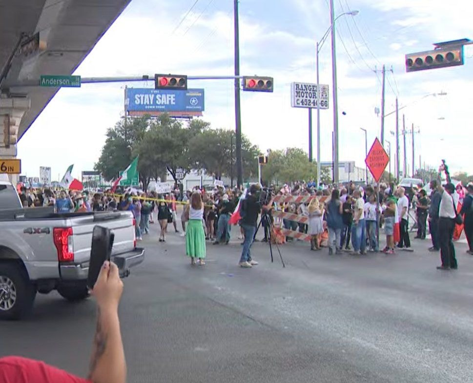 Austin ICE protest scene Austin ICE protest scene