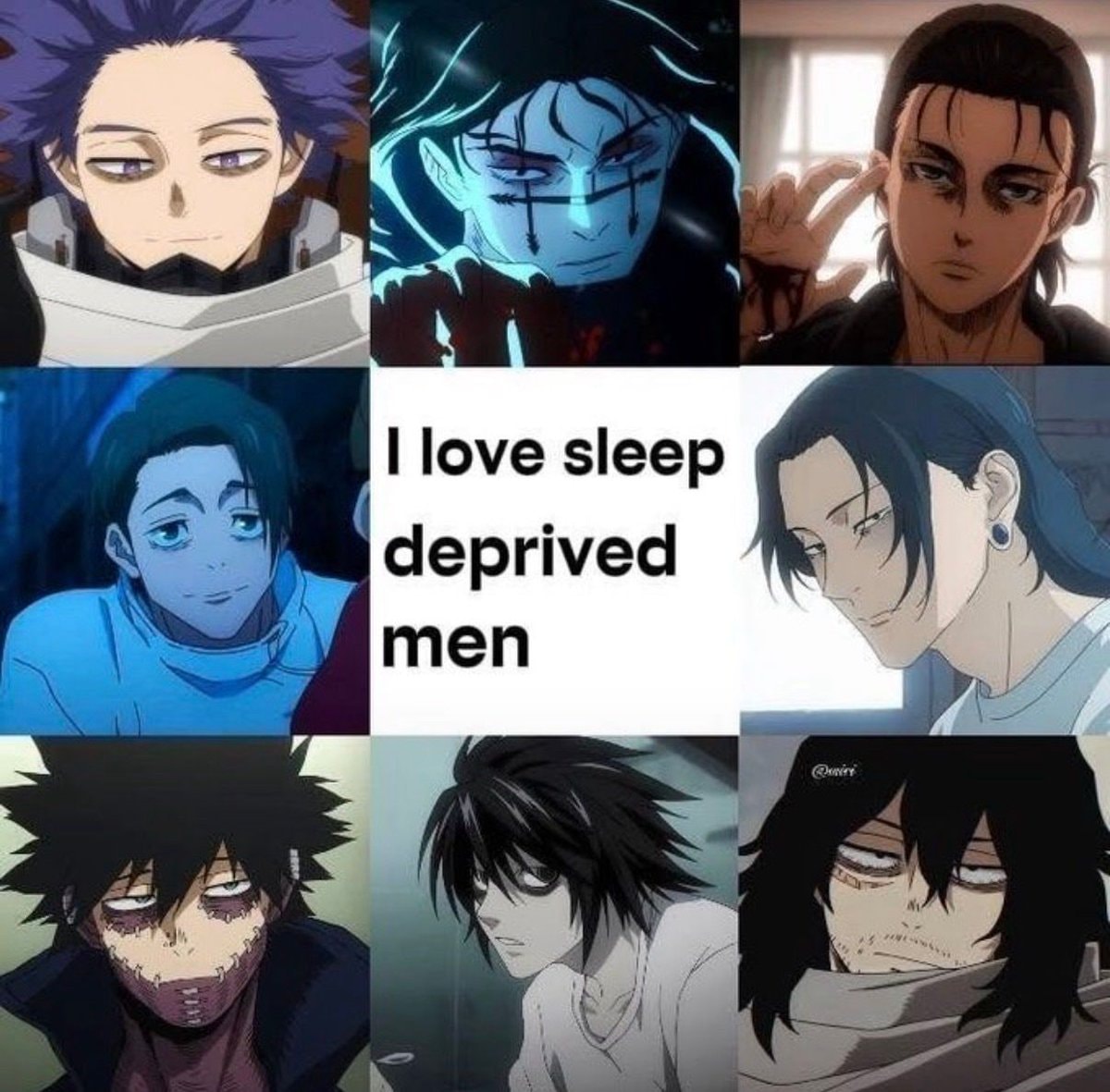 Anime sleep deprived men meme Anime sleep deprived men meme