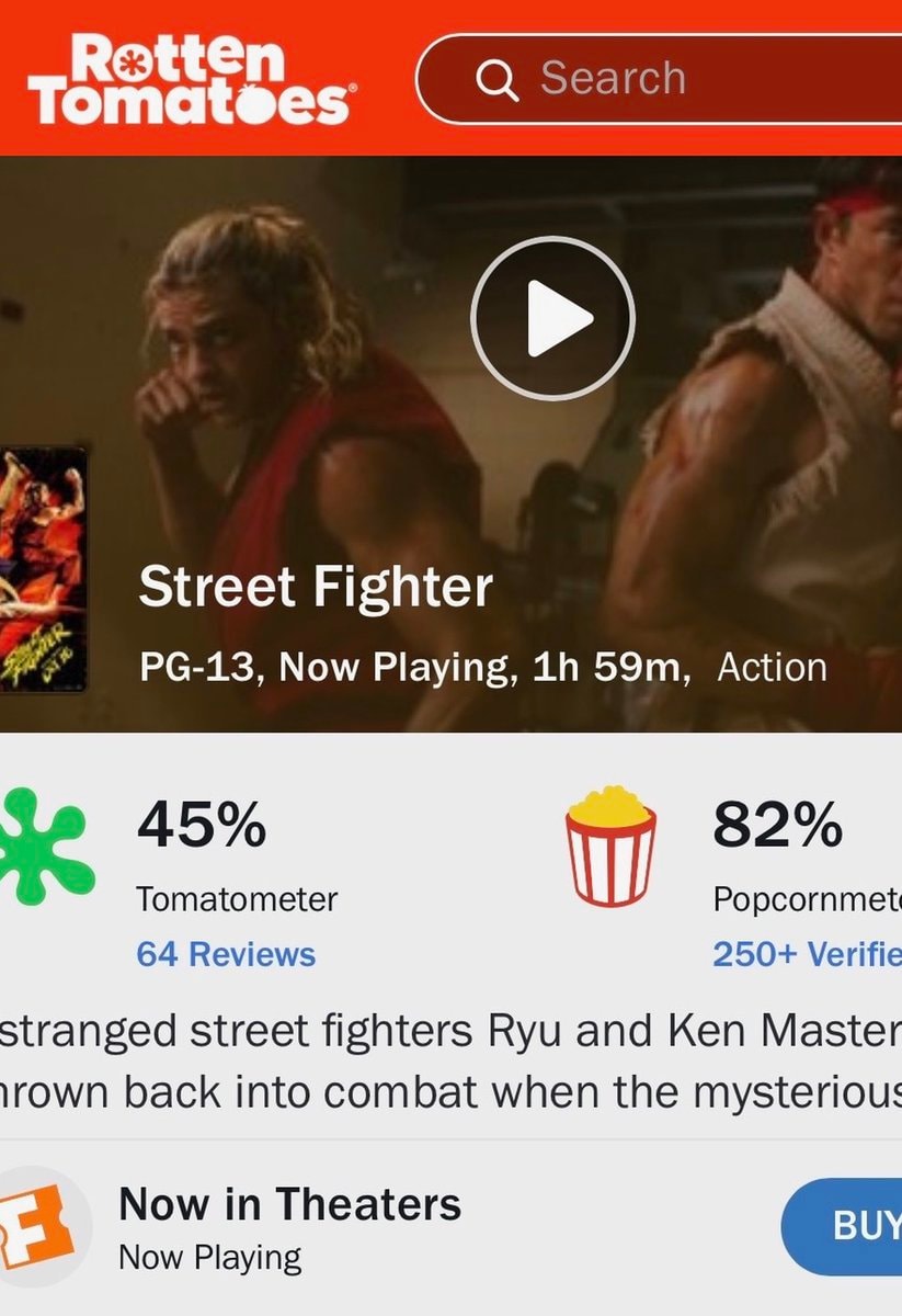 Street Fighter Rotten Tomatoes scores (photo 2 of 2)