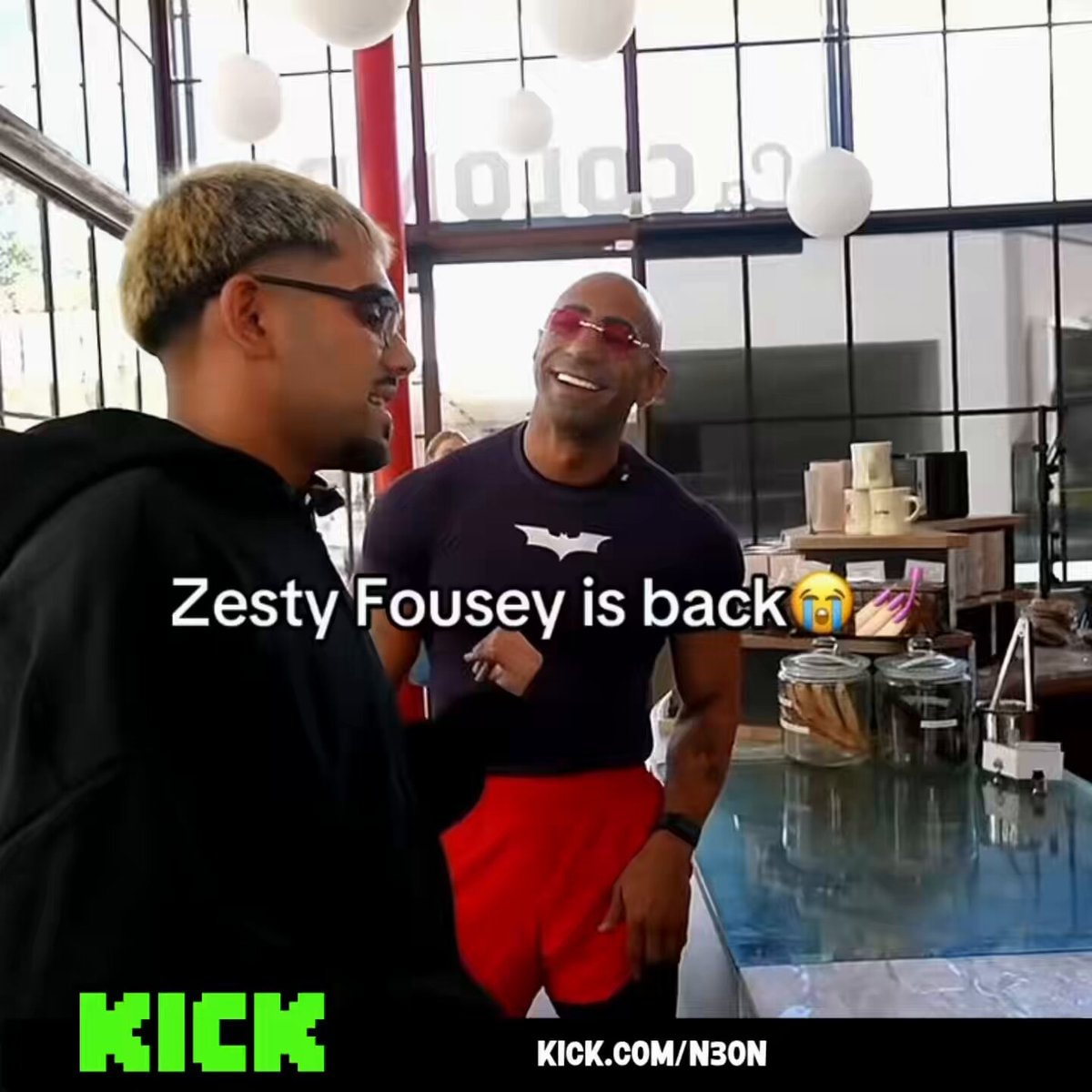Fousey N3ON LA coffee prank Fousey N3ON LA coffee prank