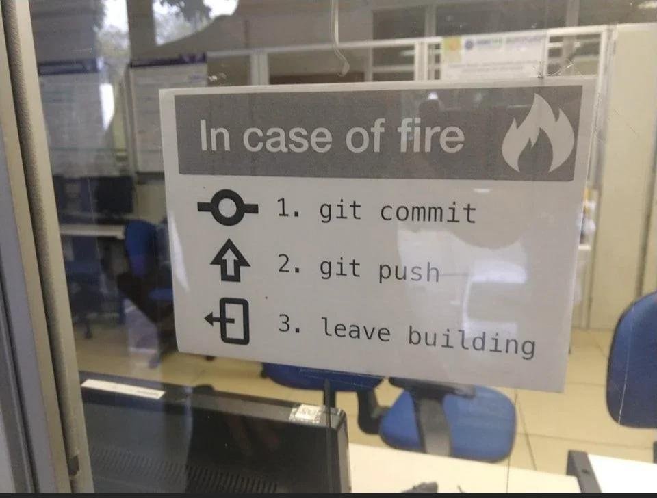 Git fire safety sign