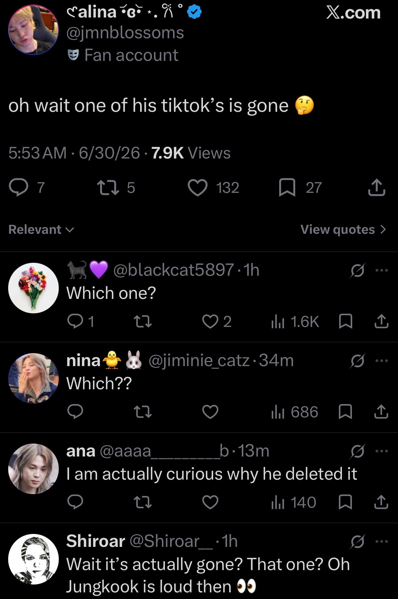 Jungkook TikTok gone (photo 3 of 3)