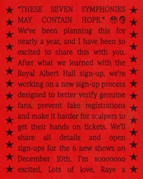 RAYE This Symphony May Contain Hope Tour (photo 2 of 2)