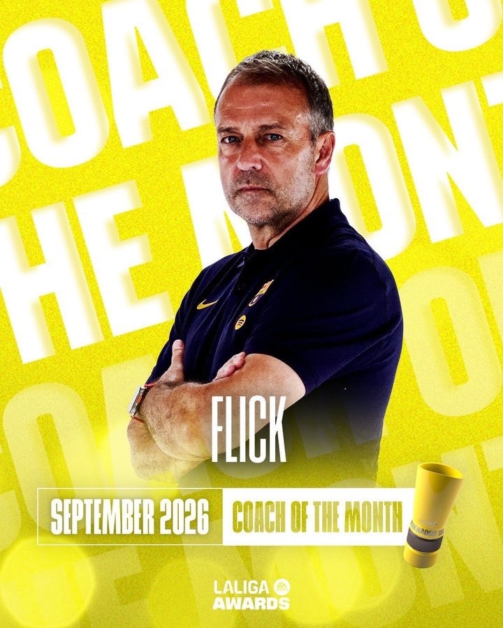 Hansi Flick La Liga Coach of the Month