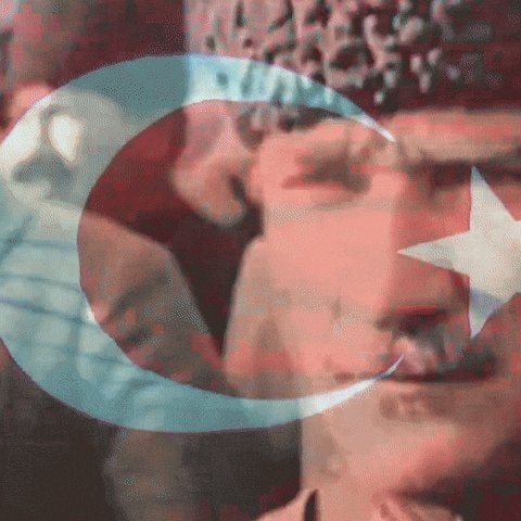 Turkish flag overlay solemn GIF 🇹🇷