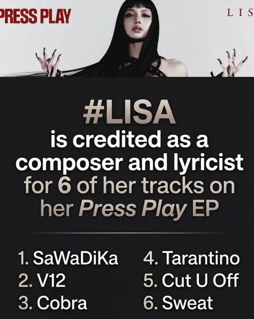 Lisa Press Play EP tracklist
