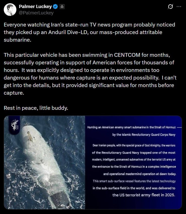 Palmer Luckey on the Dive-LD Iran captured