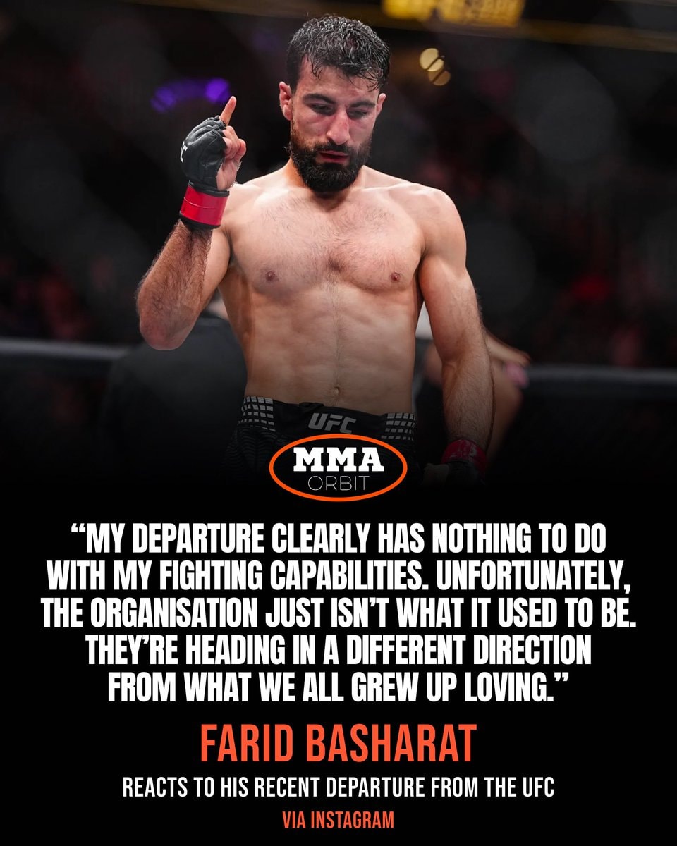Farid Basharat UFC departure statement Farid Basharat UFC departure statement