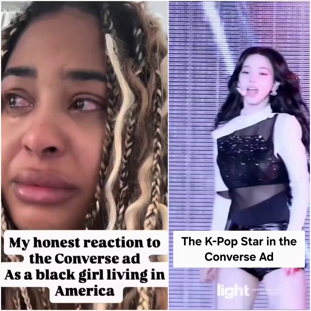 Converse ad K-pop star reaction