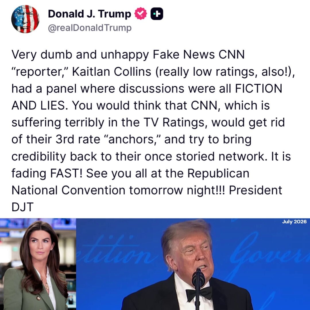 Trump roasts CNN and Kaitlan Collins